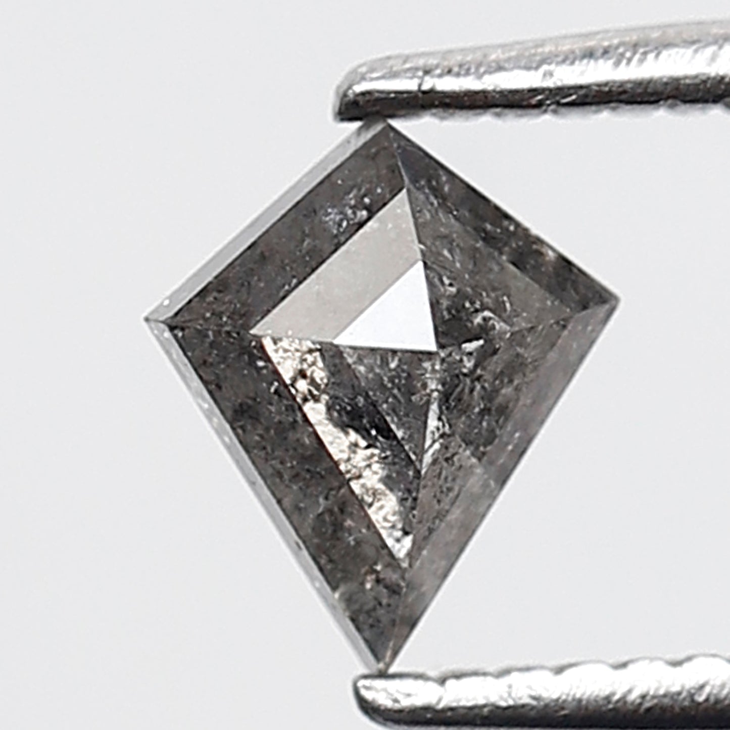 0.52 Ct Kite Shape Salt and Pepper Diamond 6 mm Natural Loose Grey Black Color Diamond