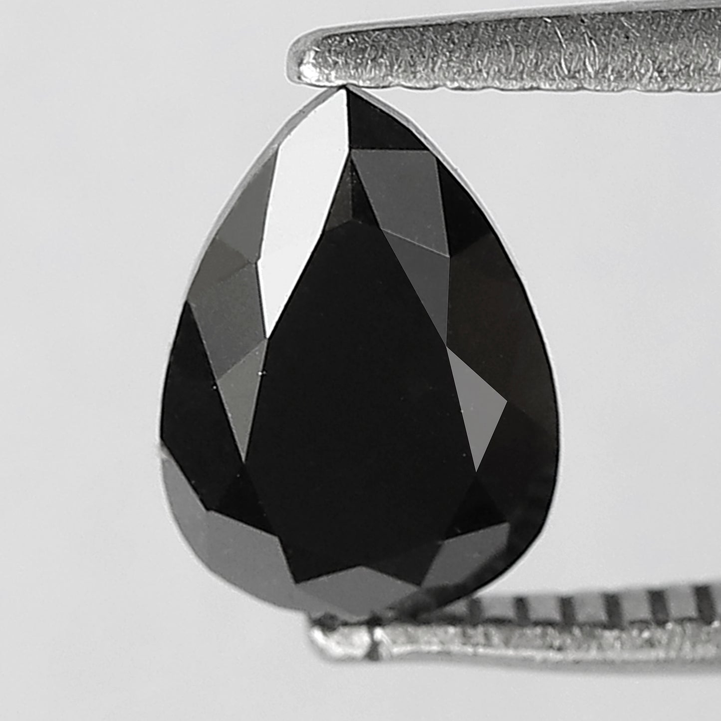 1.23 CT Pear Shape Loose Conflict Free Diamond, Natural Black Earth Mined Diamond For Birthday Ring Gift