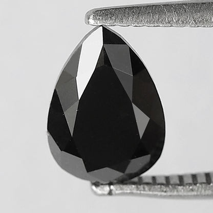 1.23 CT Pear Shape Loose Conflict Free Diamond, Natural Black Earth Mined Diamond For Birthday Ring Gift