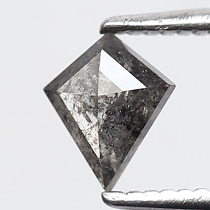 0.52 Ct Kite Shape Salt and Pepper Diamond 6 mm Natural Loose Grey Black Color Diamond