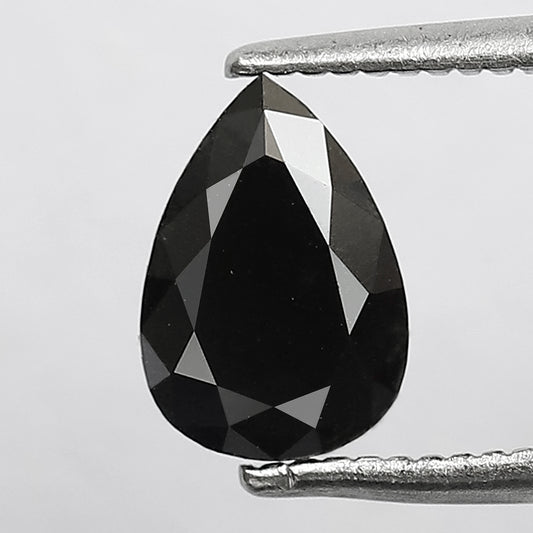 1.23 CT Pear Shape Loose Conflict Free Diamond, Natural Black Earth Mined Diamond For Birthday Ring Gift