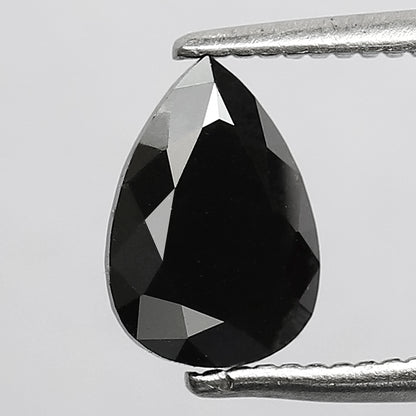 1.23 CT Pear Shape Loose Conflict Free Diamond, Natural Black Earth Mined Diamond For Birthday Ring Gift