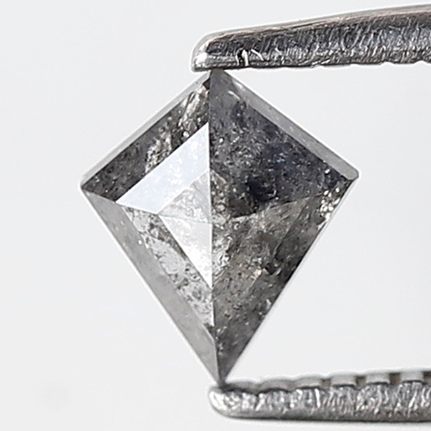 0.52 Ct Kite Shape Salt and Pepper Diamond 6 mm Natural Loose Grey Black Color Diamond