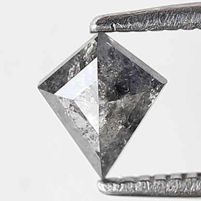 0.52 Ct Kite Shape Salt and Pepper Diamond 6 mm Natural Loose Grey Black Color Diamond