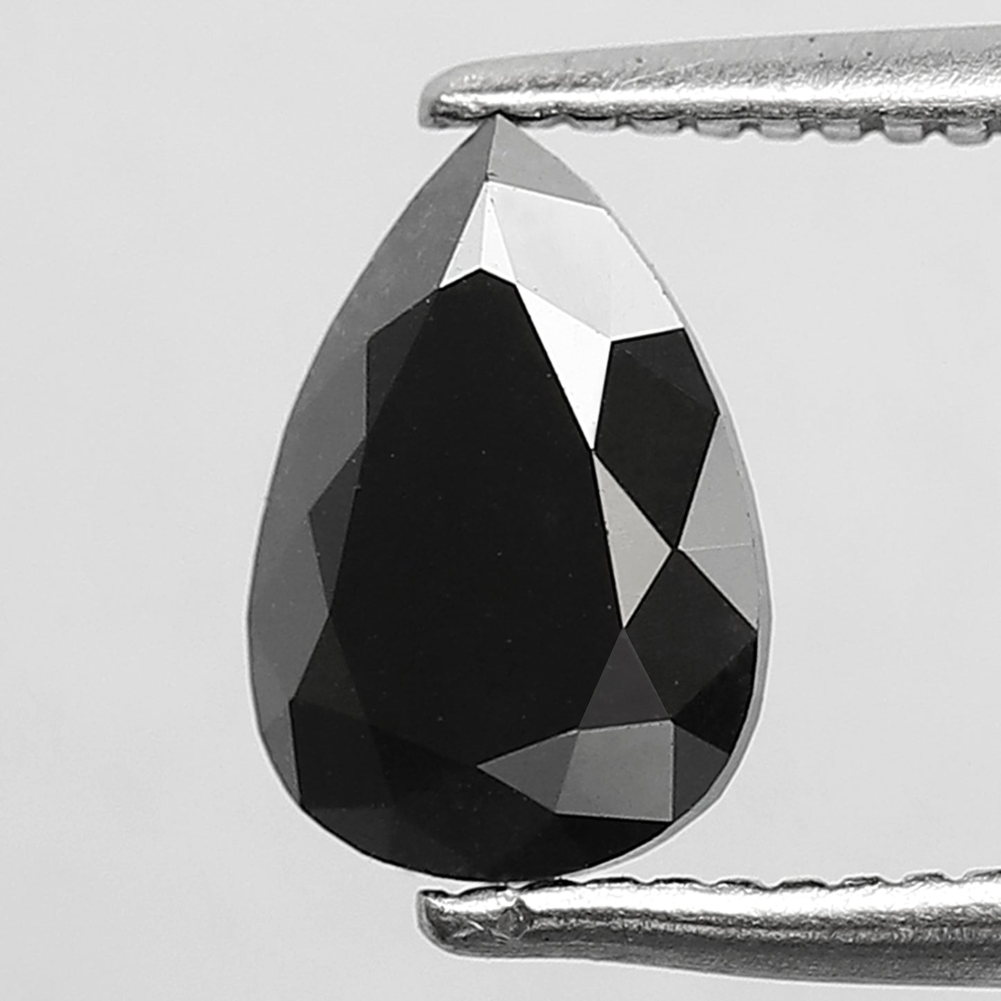 1.23 CT Pear Shape Loose Conflict Free Diamond, Natural Black Earth Mined Diamond For Birthday Ring Gift