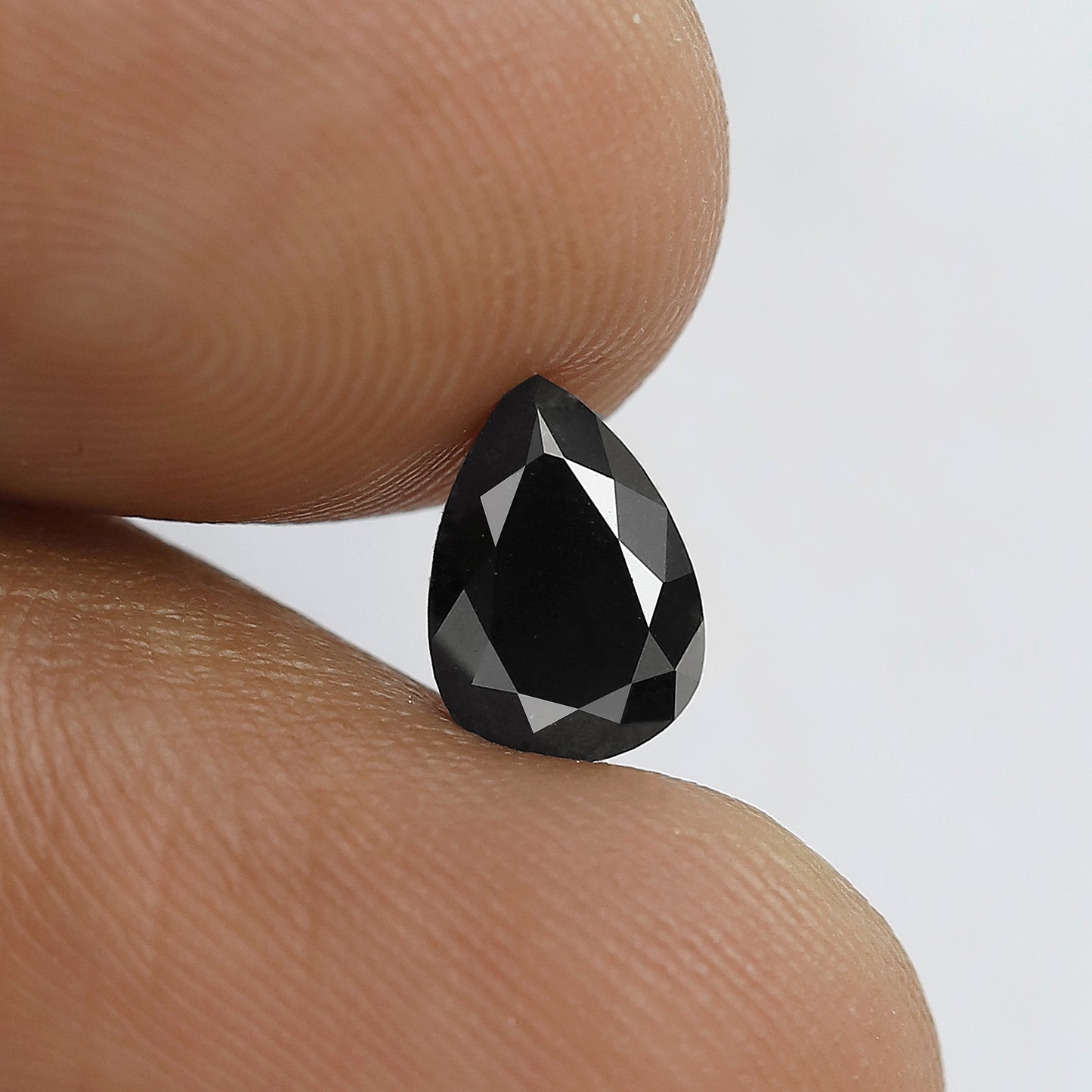 1.23 CT Pear Shape Loose Conflict Free Diamond, Natural Black Earth Mined Diamond For Birthday Ring Gift