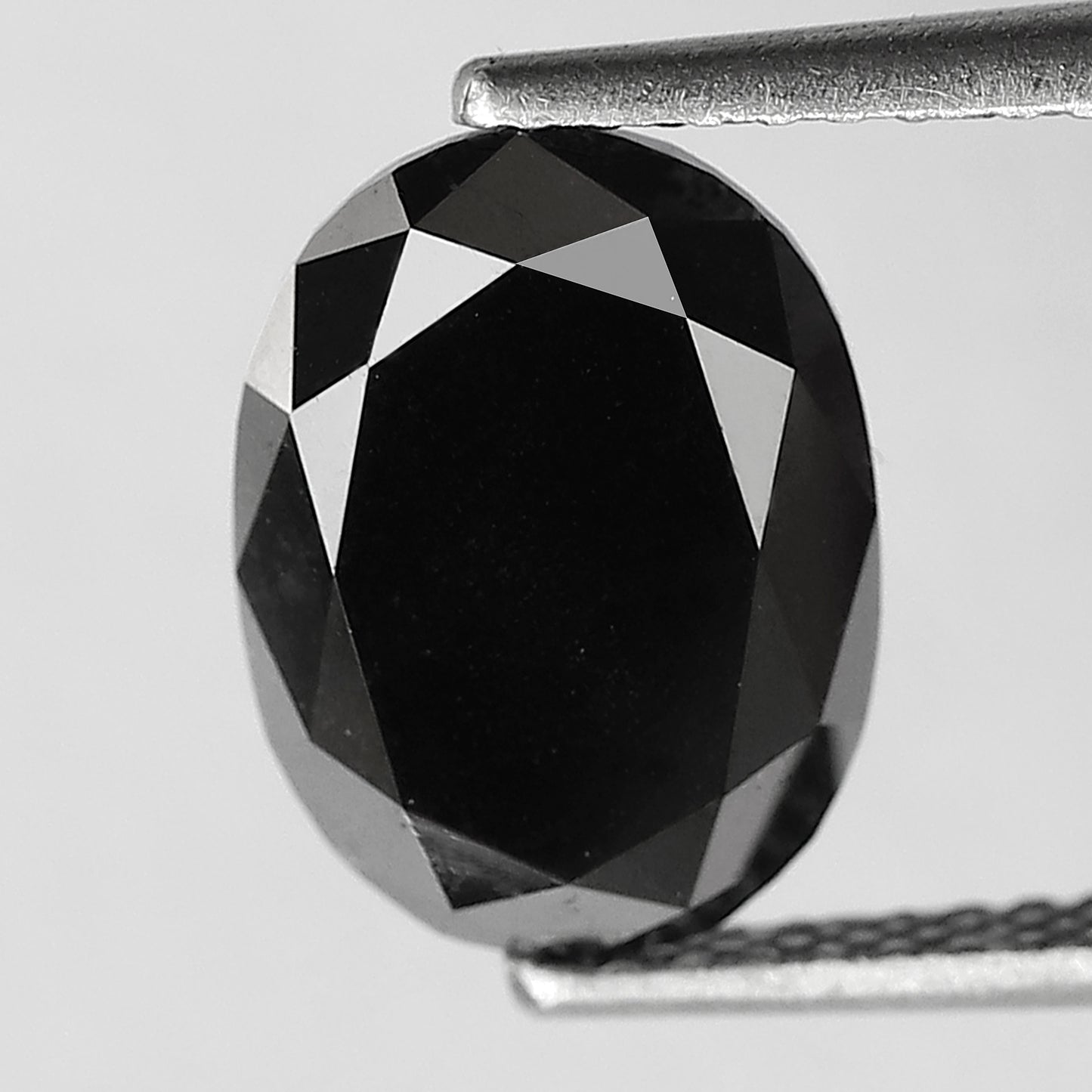 2.94 CT Oval Shape Heated Black Color Diamond, Loose Opaque Diamond, AAA Good Quality Diamond