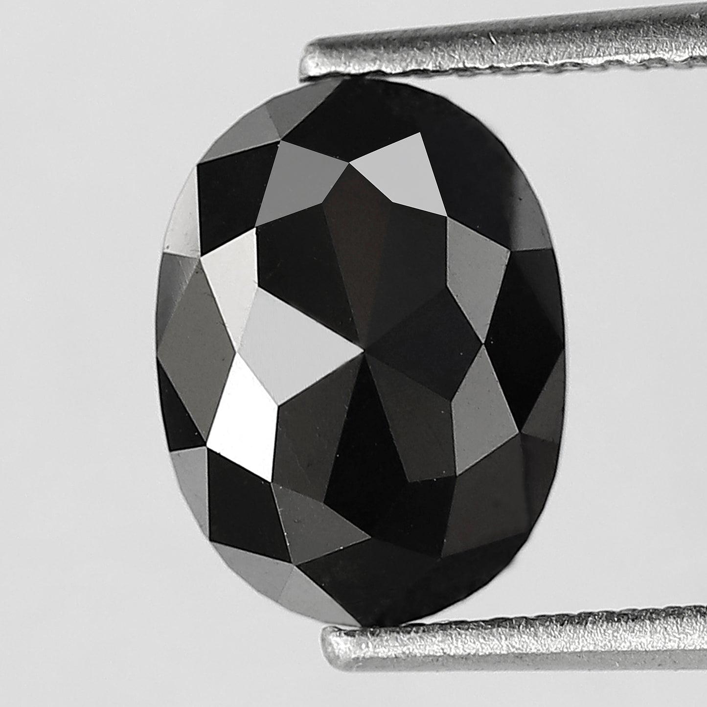 2.94 CT Oval Shape Heated Black Color Diamond, Loose Opaque Diamond, AAA Good Quality Diamond