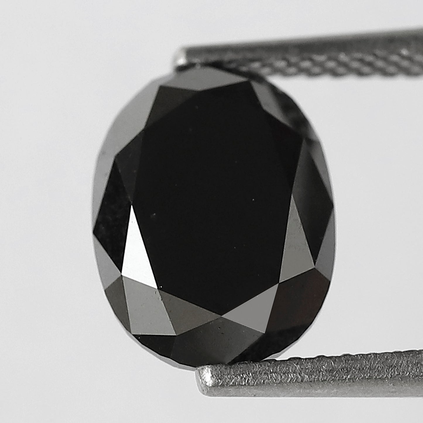 2.94 CT Oval Shape Heated Black Color Diamond, Loose Opaque Diamond, AAA Good Quality Diamond