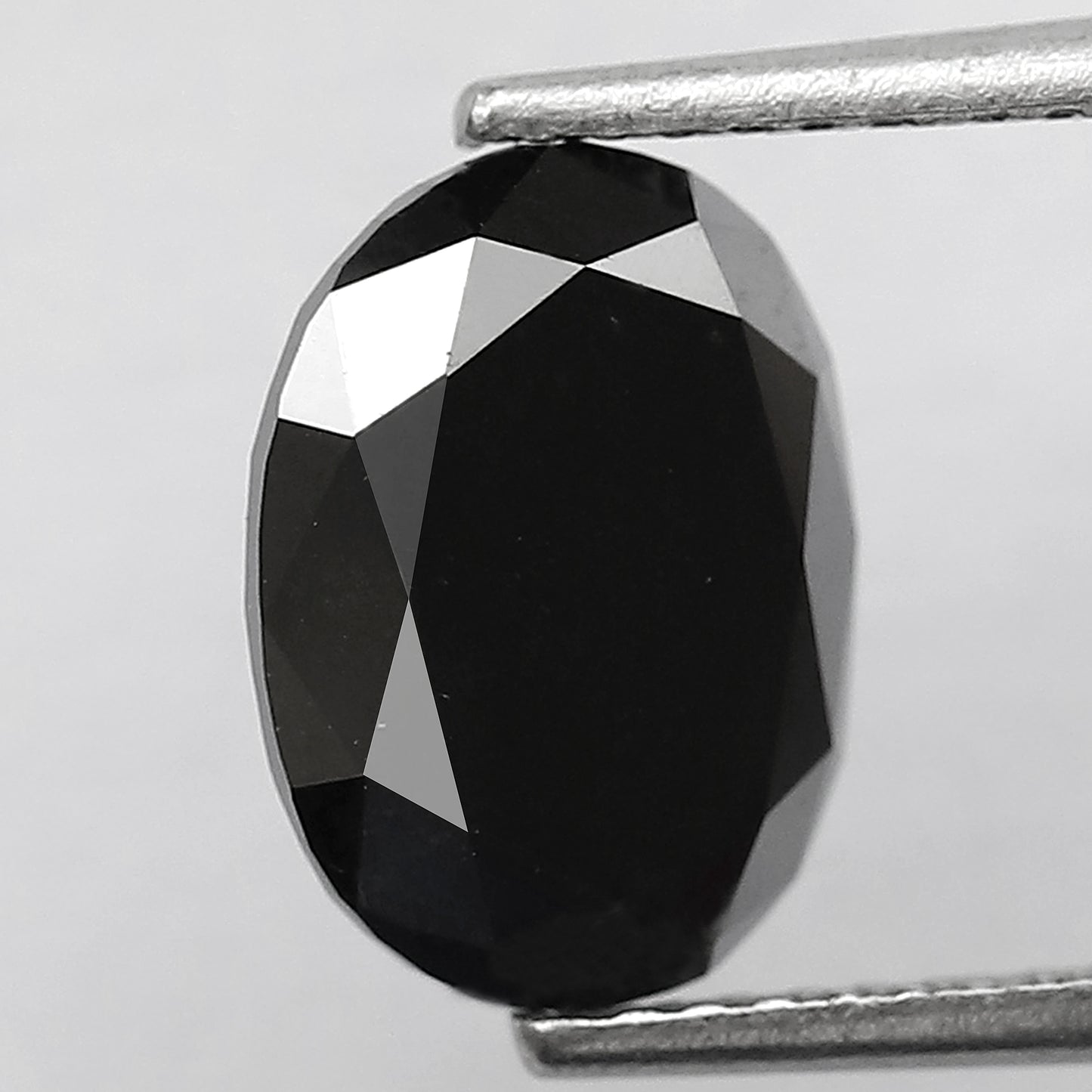 2.94 CT Oval Shape Heated Black Color Diamond, Loose Opaque Diamond, AAA Good Quality Diamond