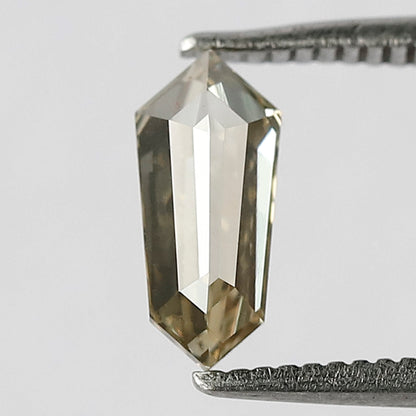 0.74 CT Fancy Champagne Color Diamond 8.7 MM VVS Clarity Geometric Shape Diamond Loose Natural Rose Cut Diamond Custom Pendant