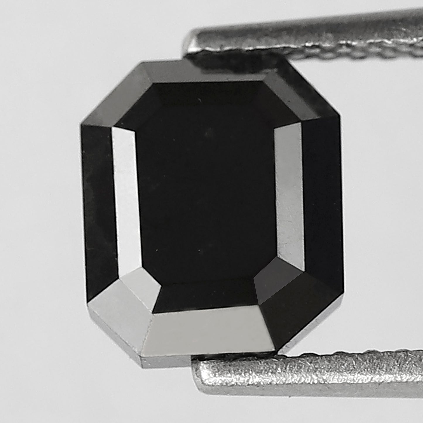 Natural Treated 2.54 CT Black Diamond Emerald Cut, 8.00 mm Loose Ethical Stone for Custom Anniversary Ring