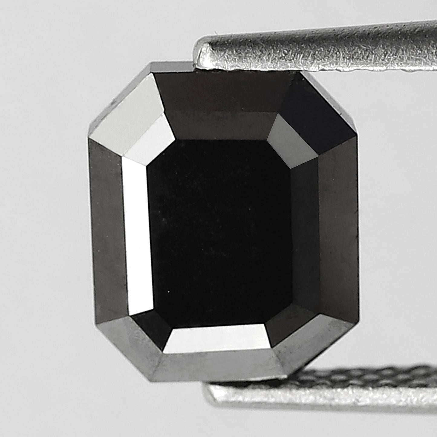 Natural Treated 2.54 CT Black Diamond Emerald Cut, 8.00 mm Loose Ethical Stone for Custom Anniversary Ring