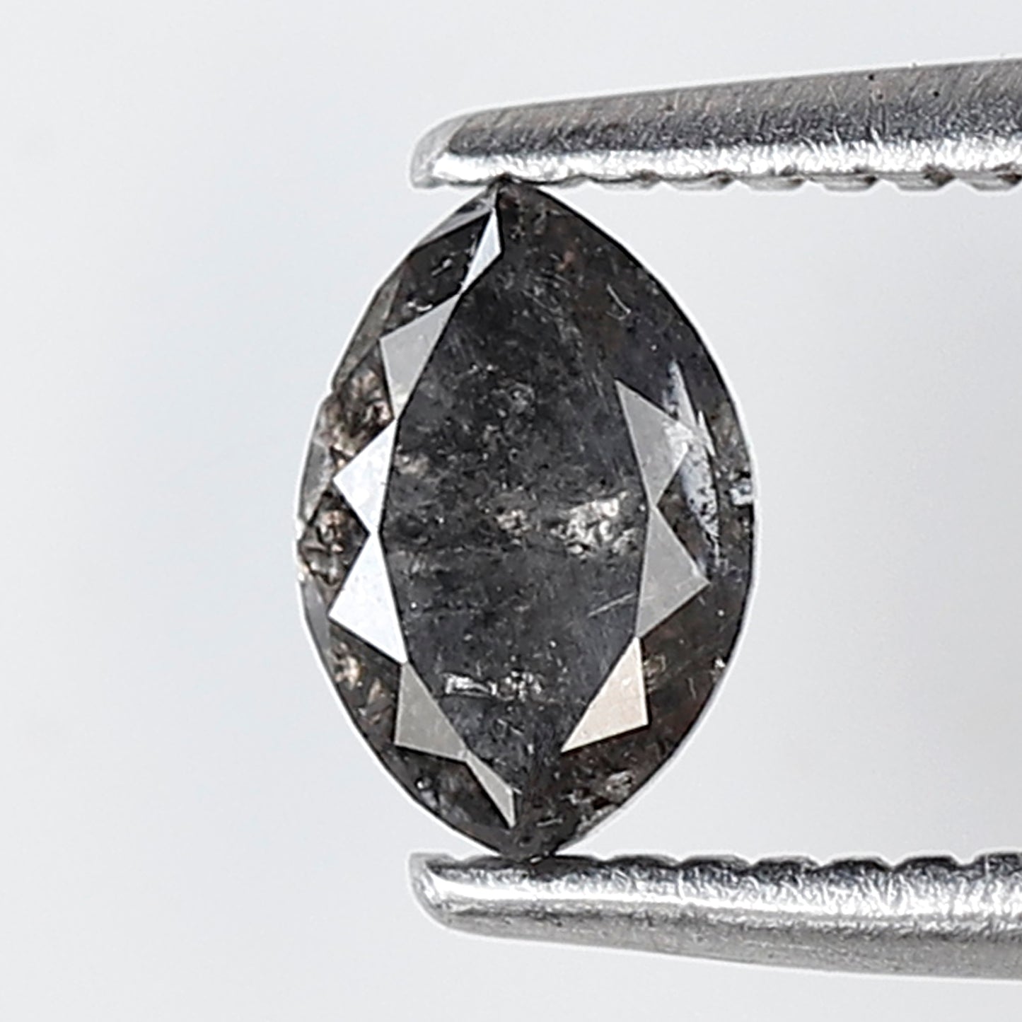 0.37 Ct Marquise Shape Salt and Pepper Diamond 6 MM Loose Natural Gray Black Color Diamond