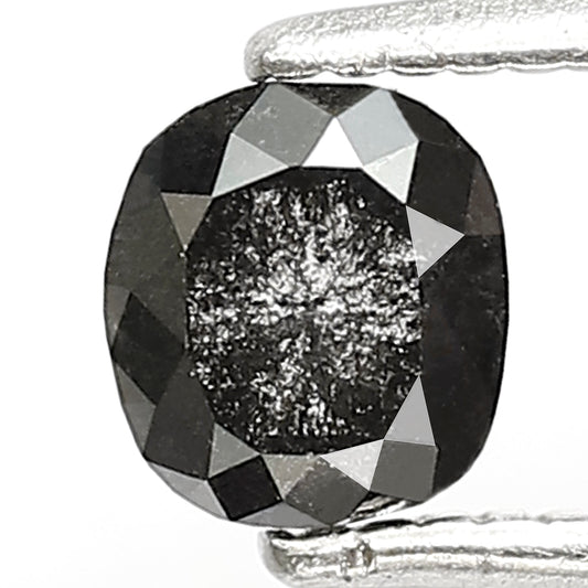 0.52 CT Cushion cut Natural Loose Diamond, 4.80 x 4.40 mm Gray Black Salt and Pepper Diamond
