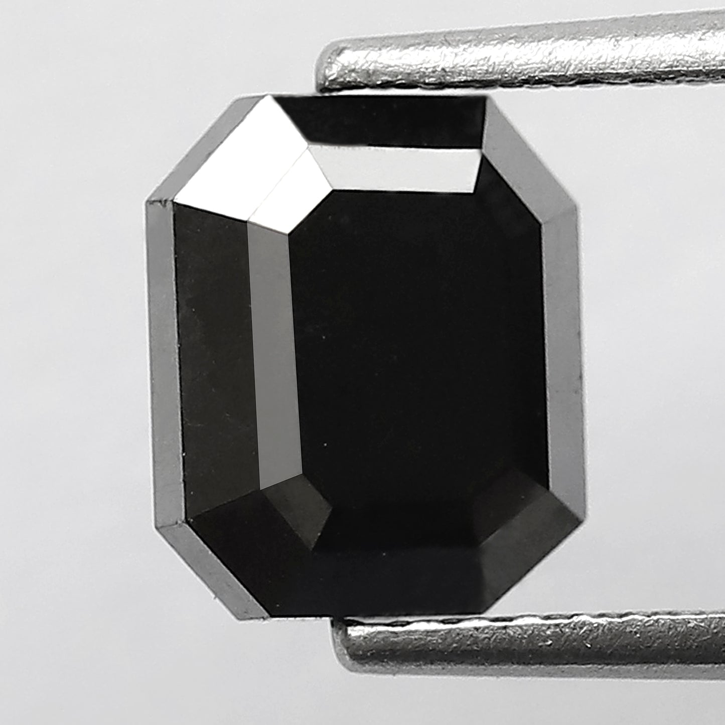 Natural Treated 2.54 CT Black Diamond Emerald Cut, 8.00 mm Loose Ethical Stone for Custom Anniversary Ring