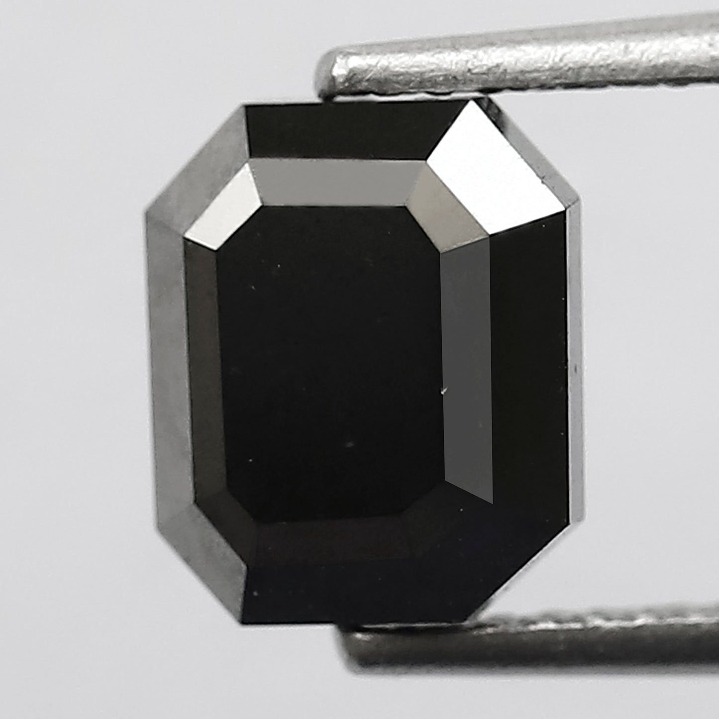 Natural Treated 2.54 CT Black Diamond Emerald Cut, 8.00 mm Loose Ethical Stone for Custom Anniversary Ring