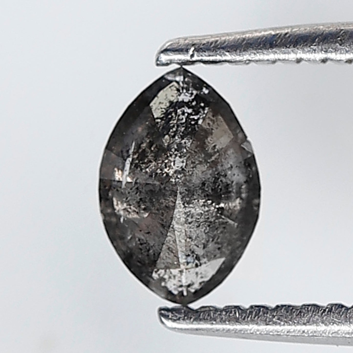 0.37 Ct Marquise Shape Salt and Pepper Diamond 6 MM Loose Natural Gray Black Color Diamond