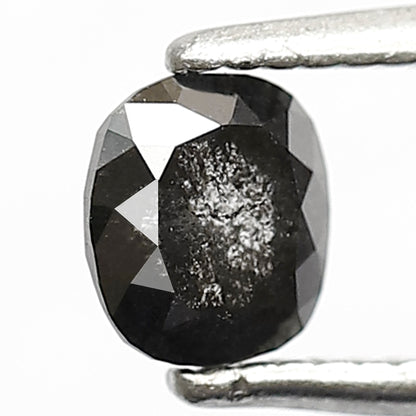 0.52 CT Cushion cut Natural Loose Diamond, 4.80 x 4.40 mm Gray Black Salt and Pepper Diamond