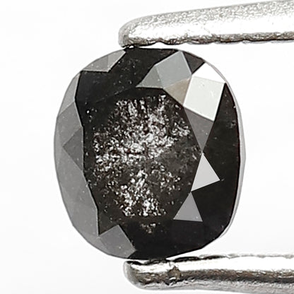 0.52 CT Cushion cut Natural Loose Diamond, 4.80 x 4.40 mm Gray Black Salt and Pepper Diamond