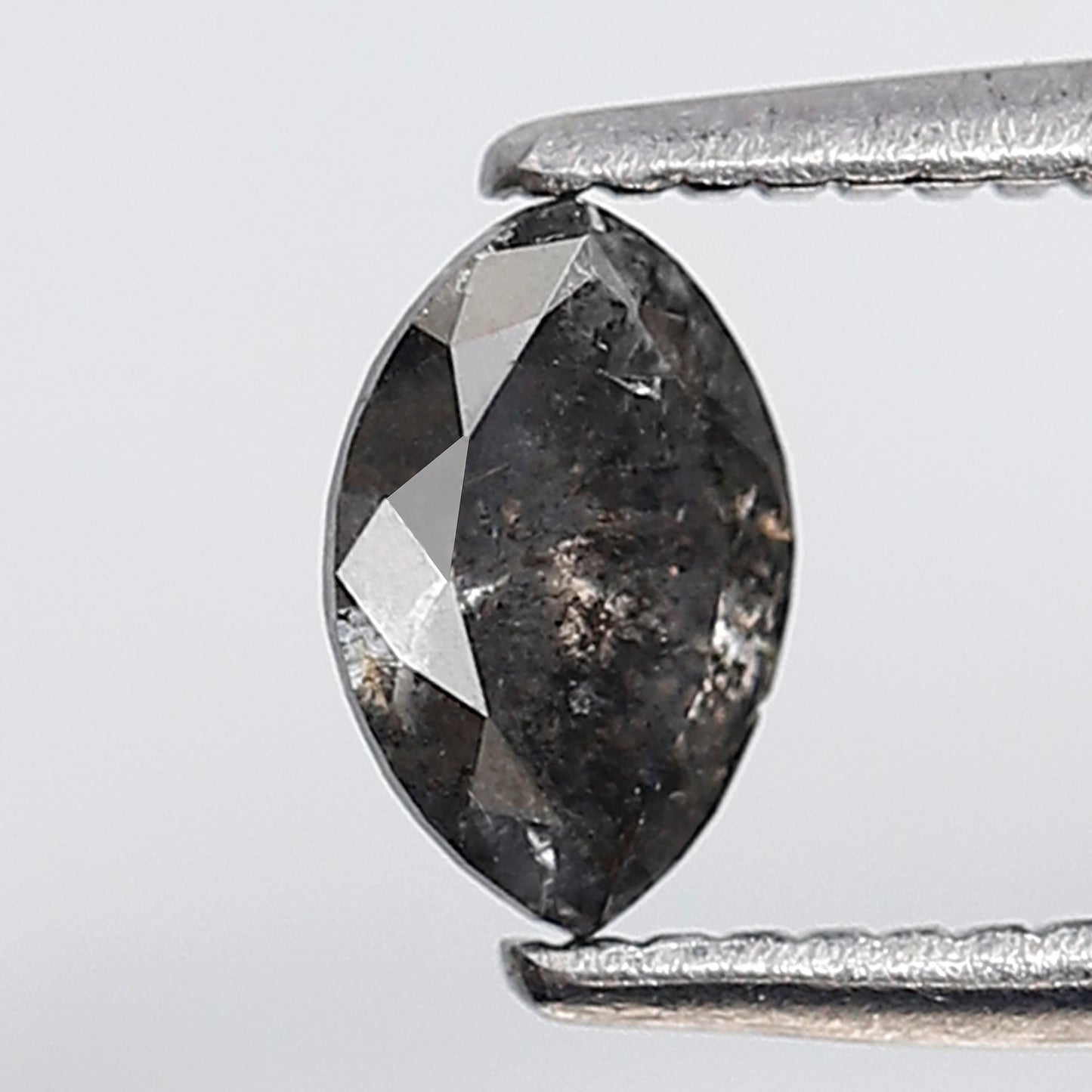 0.37 Ct Marquise Shape Salt and Pepper Diamond 6 MM Loose Natural Gray Black Color Diamond