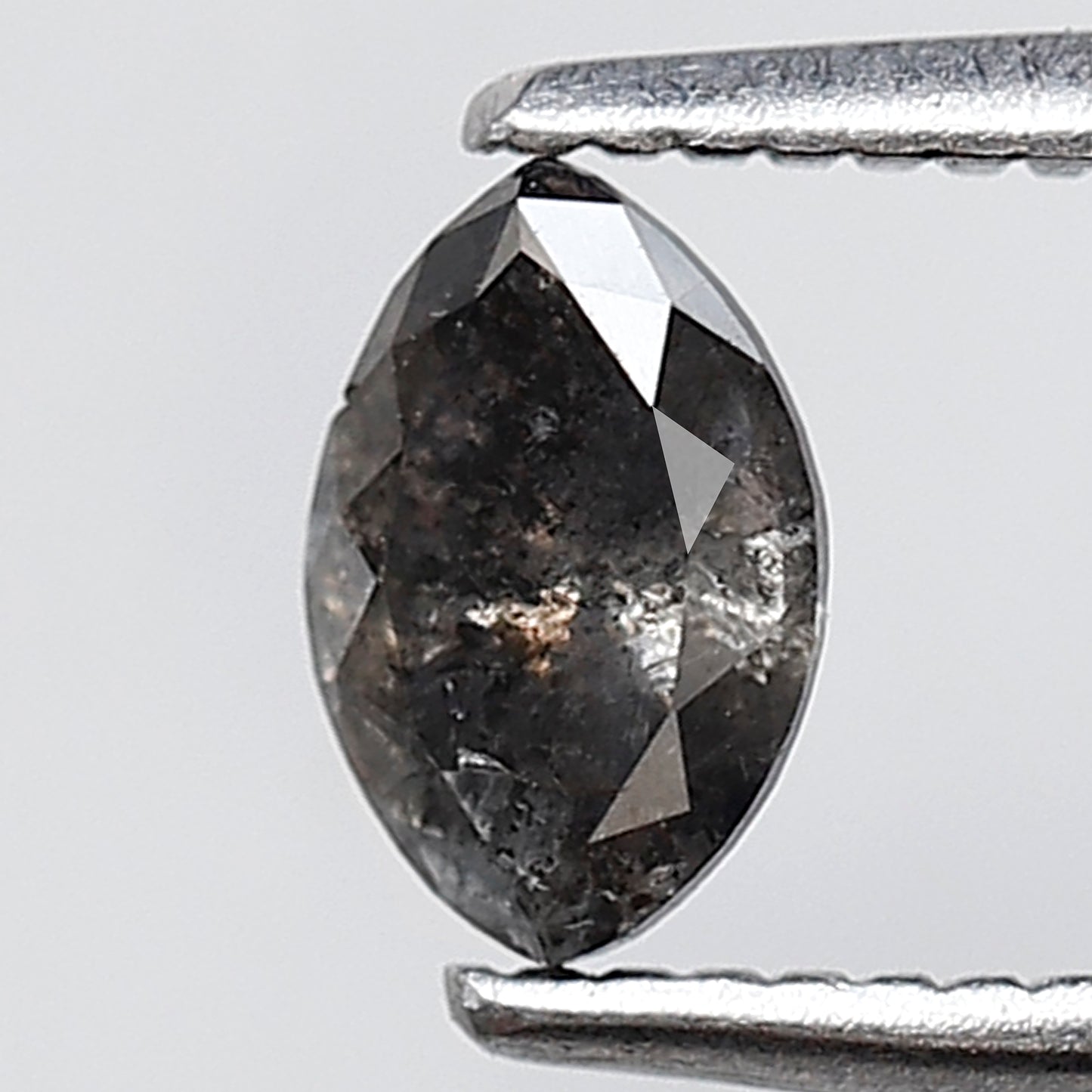 0.37 Ct Marquise Shape Salt and Pepper Diamond 6 MM Loose Natural Gray Black Color Diamond