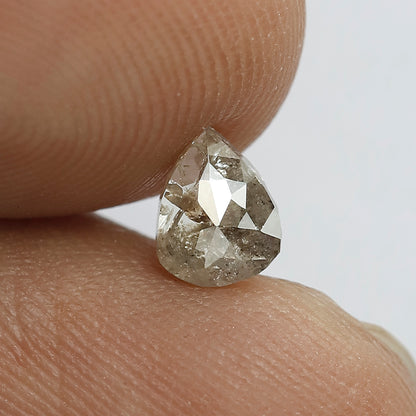 0.63 Ct Natural Brown Red Diamond | Pear Shape Rustic Loose Diamond for Custom Jewelry