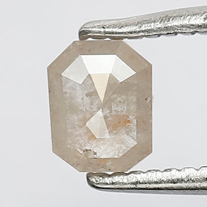 Natural 0.46 CT Emerald Shape Diamond, 4.80 MM Brownish Orange Loose Conflict Free Diamond