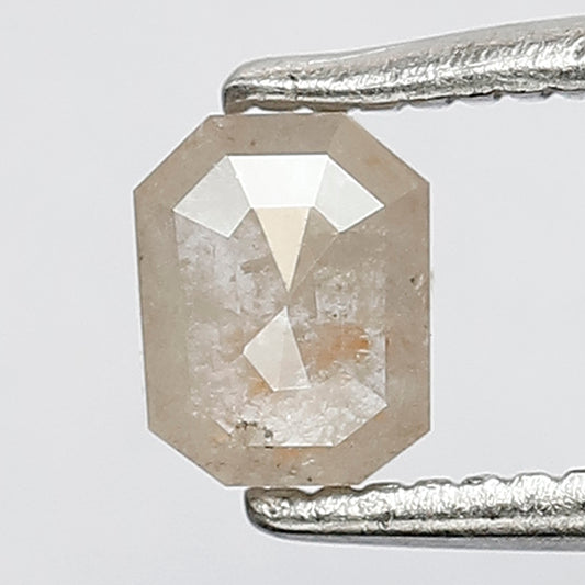 Natural 0.46 CT Emerald Shape Diamond, 4.80 MM Brownish Orange Loose Conflict Free Diamond