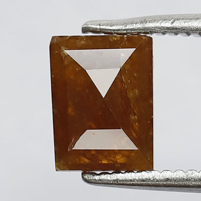 1.02 Ct Natural Reddish Brown Diamond | Geometric Cut Rustic Earth Mined Loose Diamond for Jewelry