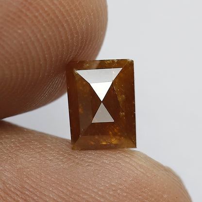 1.02 Ct Natural Reddish Brown Diamond | Geometric Cut Rustic Earth Mined Loose Diamond for Jewelry