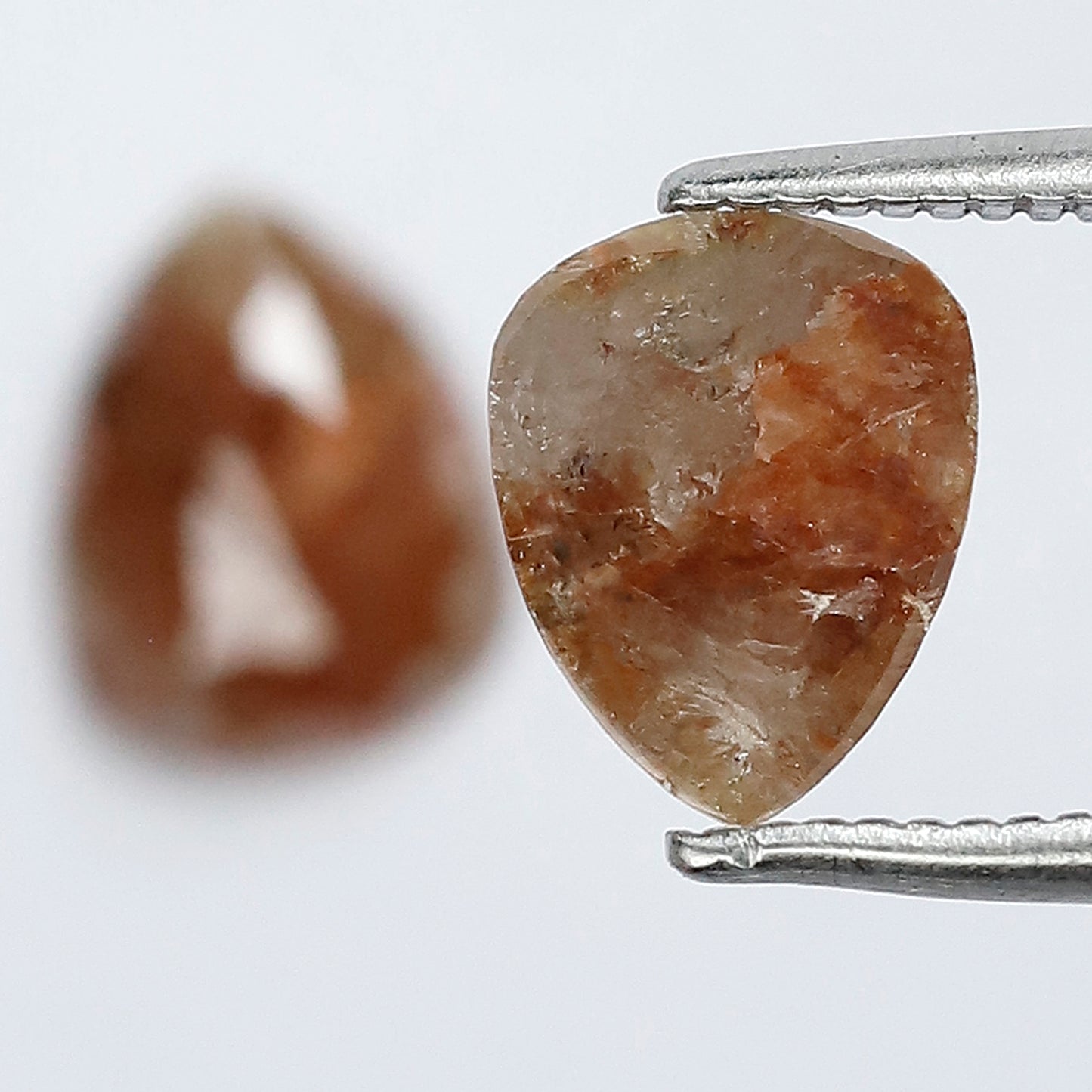 1.86 CT Pear Shape Rustic Diamond Pair, Natural Reddish Loose Diamonds for Stud Earrings