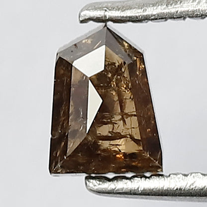 0.48 Ct Modified Cut Rustic Diamond | 5 mm Natural Brownish Champagne Loose Diamond