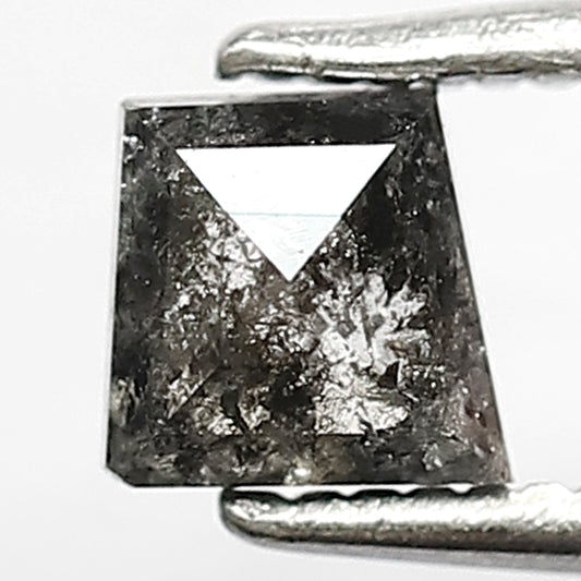 0.64 CT Geometric cut Salt and Pepper Diamond, 4.50 x 4.30 mm Earth Mined Loose Diamond