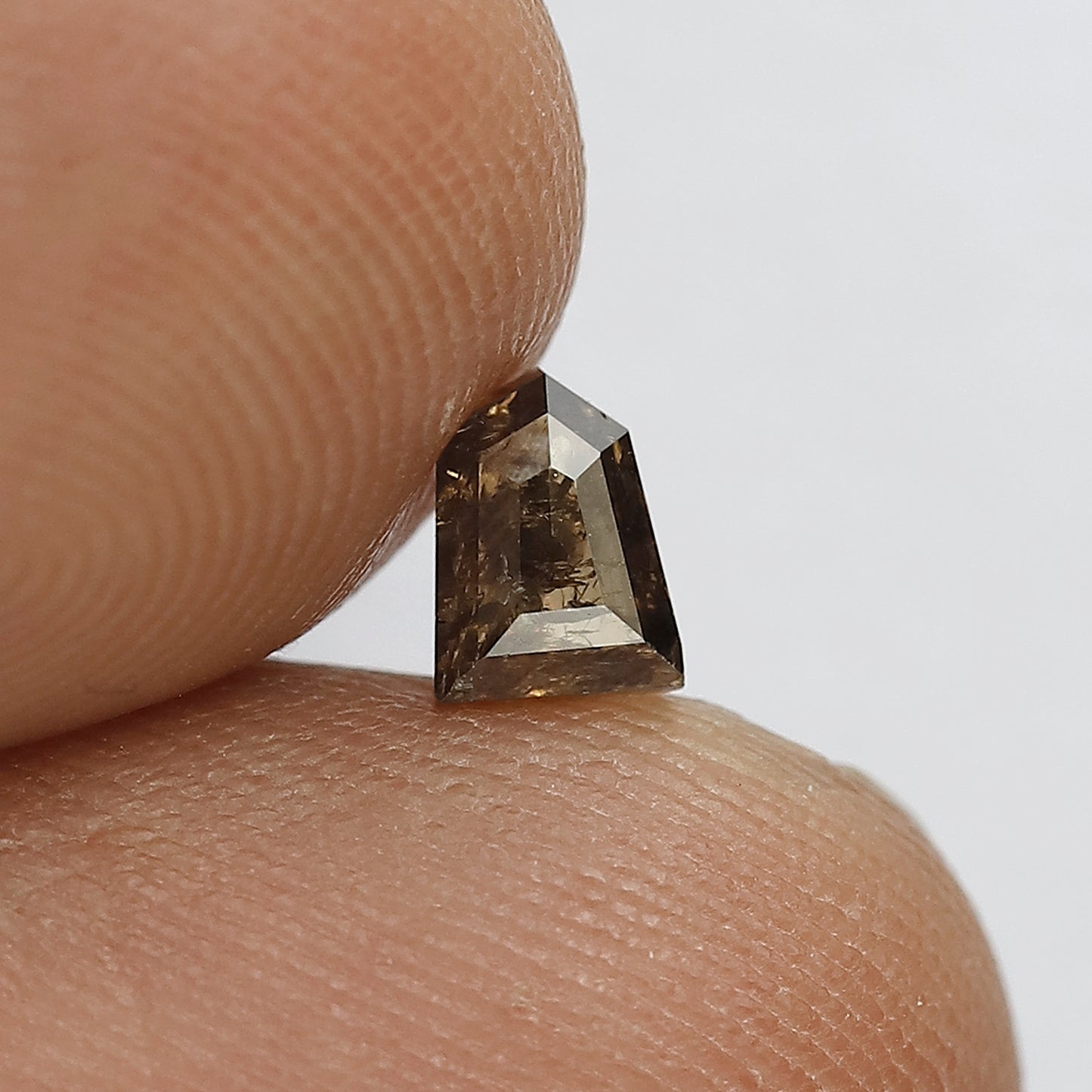0.48 Ct Modified Cut Rustic Diamond | 5 mm Natural Brownish Champagne Loose Diamond