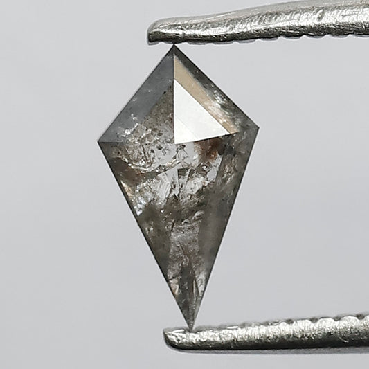 Natural Kite Shape Salt and  Pepper Diamond 0.40 CT Gray Black Loose Earth Mined Diamond For Pendant