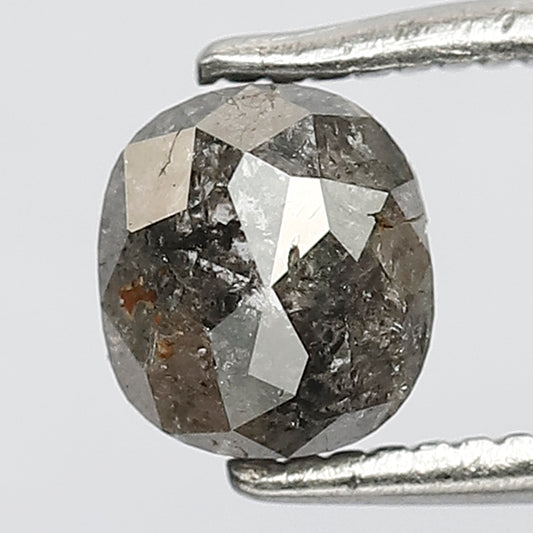 0.96 Ct Cushion Shape Gray Black Salt & Pepper Diamond | Natural Loose Diamond for Engagement Ring