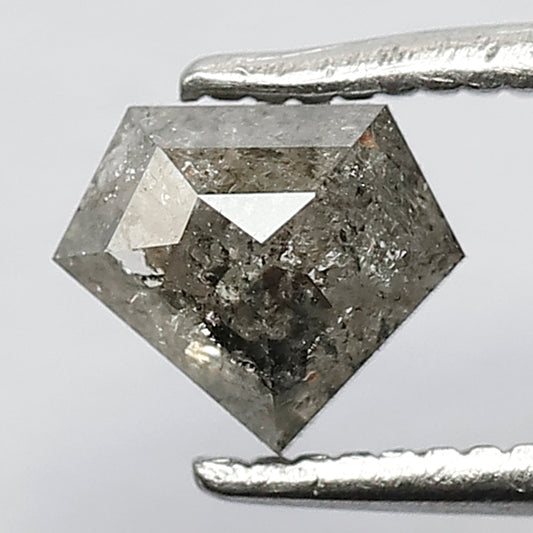0.78 Ct Diamond Shape Gray Black Salt & Pepper Diamond | Natural Loose Diamond for Custom Wedding Ring