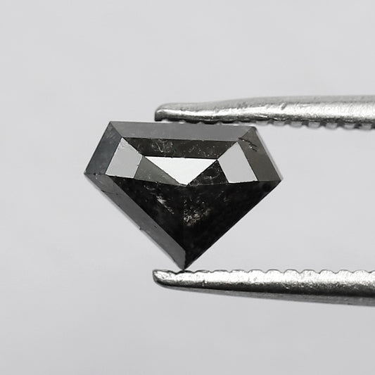 0.85 Ct Natural Gray Black Salt & Pepper Diamond | Diamond Shape Loose Diamond for Engagement Jewelry