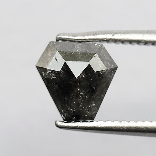 1.31 Ct Geometric Cut Gray Black Salt & Pepper Diamond | Natural Earth Mined Loose Diamond for Jewelry