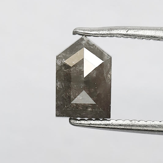 Natural Geometric cut 1.12 CT Salt and Pepper Loose Gray Black Diamond