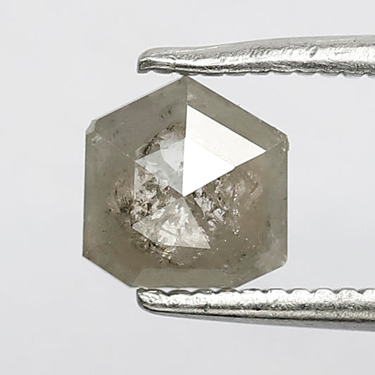 Natural 0.70 CT Geometric cut Diamond, Gray Black Loose Salt and Pepper Diamond