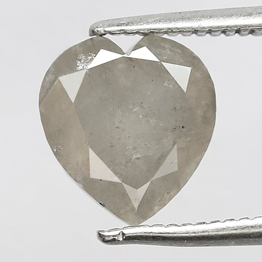 2.23 Ct Heart Shape Gray Translucent Salt & Pepper Diamond | Natural Loose Diamond For Valentine Ring