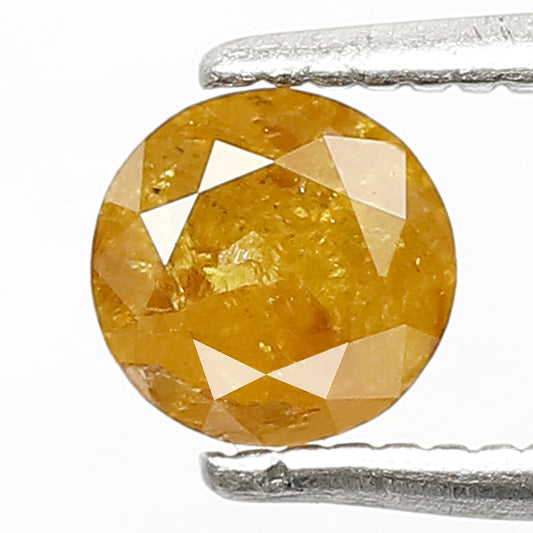 0.50 CT, 4.9 x 4.9 MM Round Brilliant cut Loose Ethical Natural Yellowish Diamond For Engagement Ring