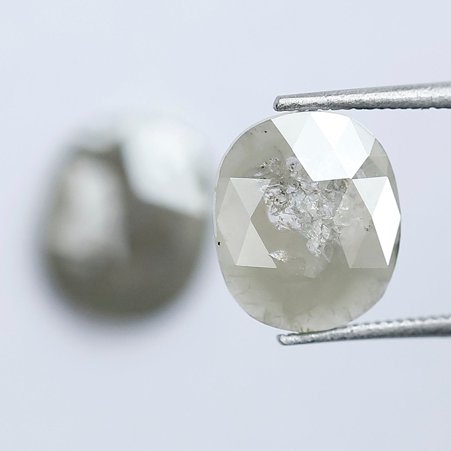 2.98 Ct Matching Cushion cut Loose Diamonds | Natural Grayish Rustic Diamond Pair for Earrings, Rings & Custom Jewelry