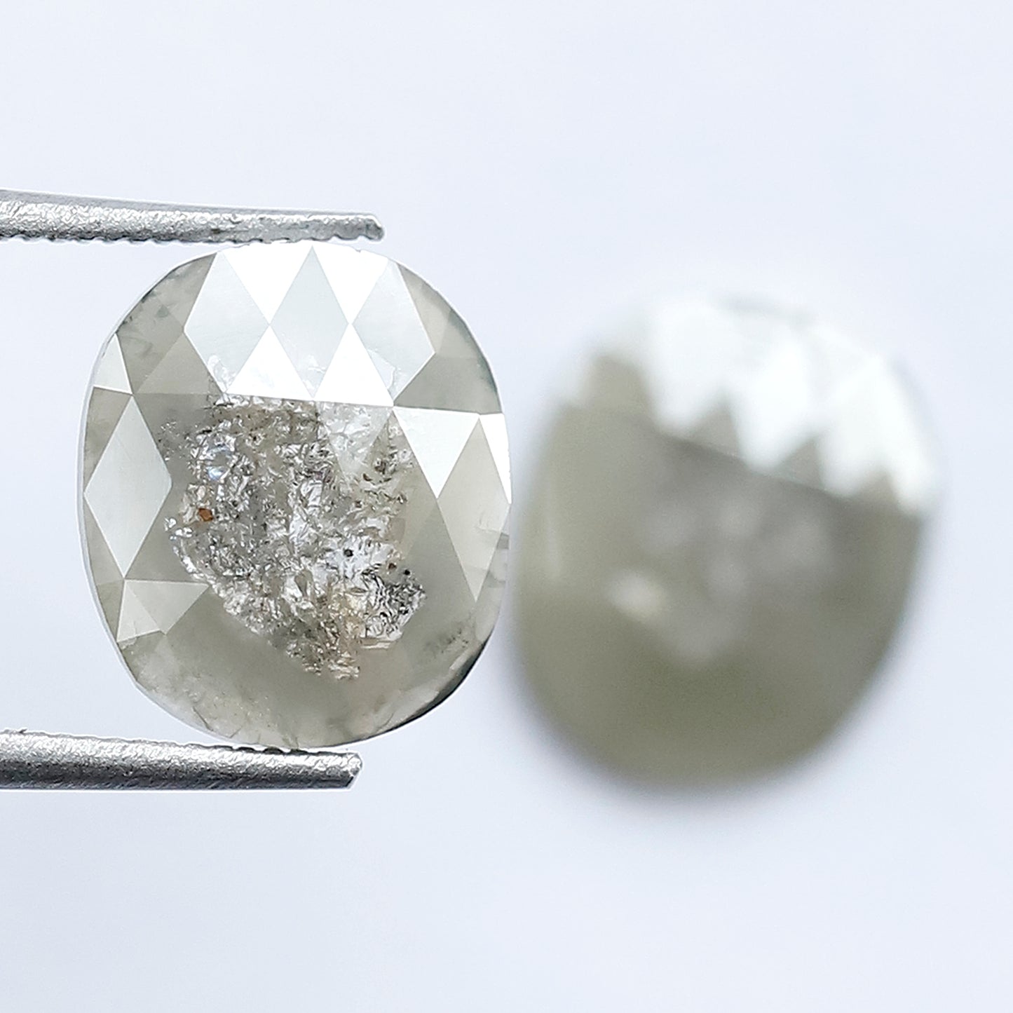 2.98 Ct Matching Cushion cut Loose Diamonds | Natural Grayish Rustic Diamond Pair for Earrings, Rings & Custom Jewelry