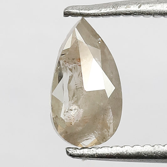0.60 Ct Pear Shape Conflict Free Diamond | Natural Earth Mined Salt & Pepper Loose Diamond