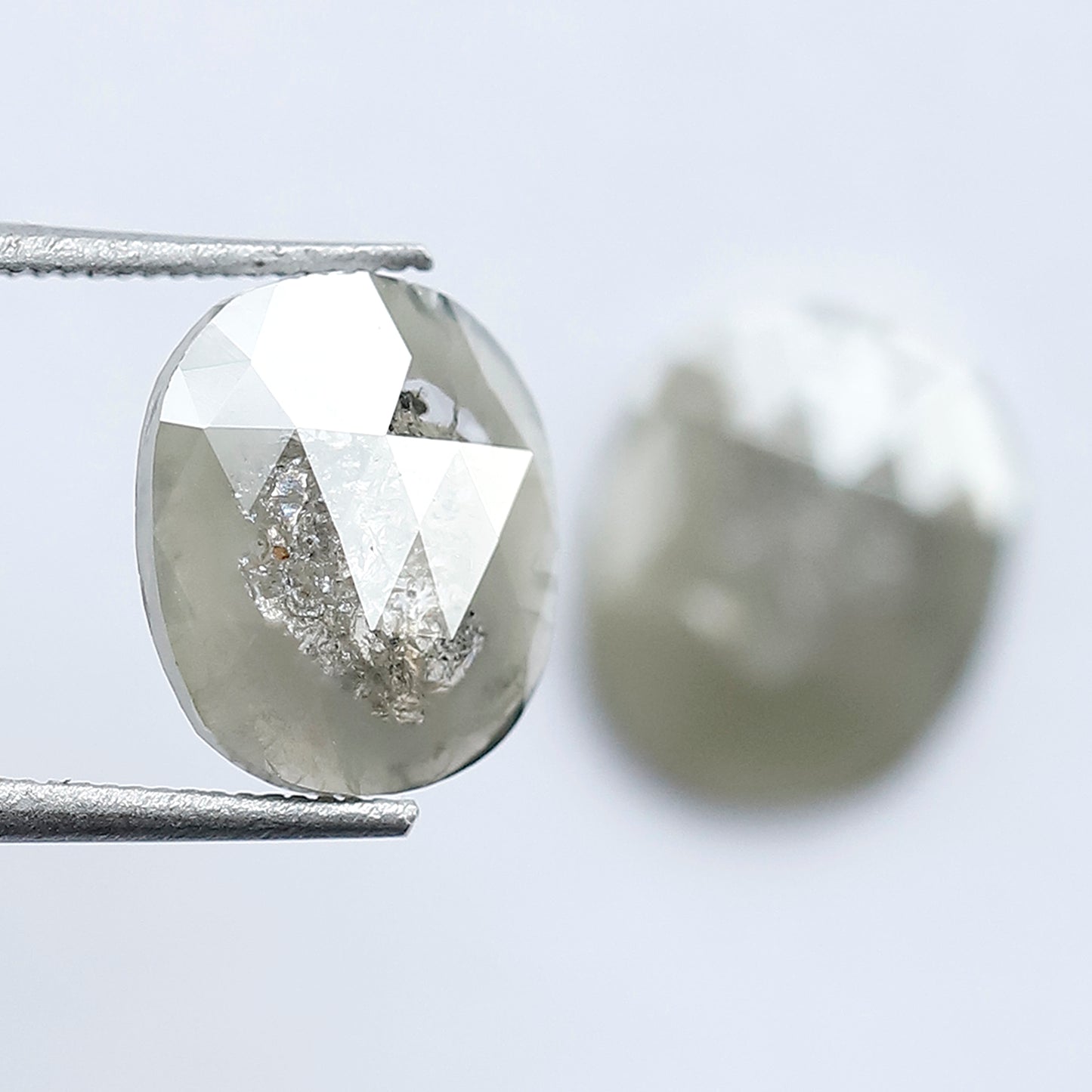2.98 Ct Matching Cushion cut Loose Diamonds | Natural Grayish Rustic Diamond Pair for Earrings, Rings & Custom Jewelry