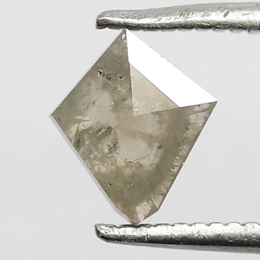 0.56 CT Kite Shape Salt and Pepper Diamond Natural Gray Black Conflict Free Diamond For Kite Diamond Ring