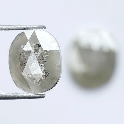 2.98 Ct Matching Cushion cut Loose Diamonds | Natural Grayish Rustic Diamond Pair for Earrings, Rings & Custom Jewelry